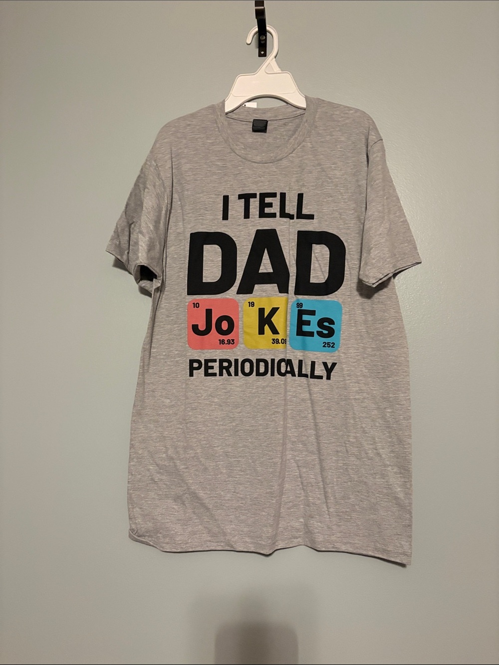 Gray "I Tell Dad Jokes Periodically" Graphic Men’s Tee NWT